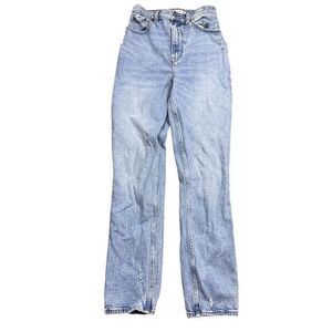 Abercrombie & Fitch Women's Curve Love 90s Straight Ultra High Rise Jeans Size 0